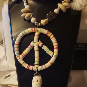Handmade peace necklace